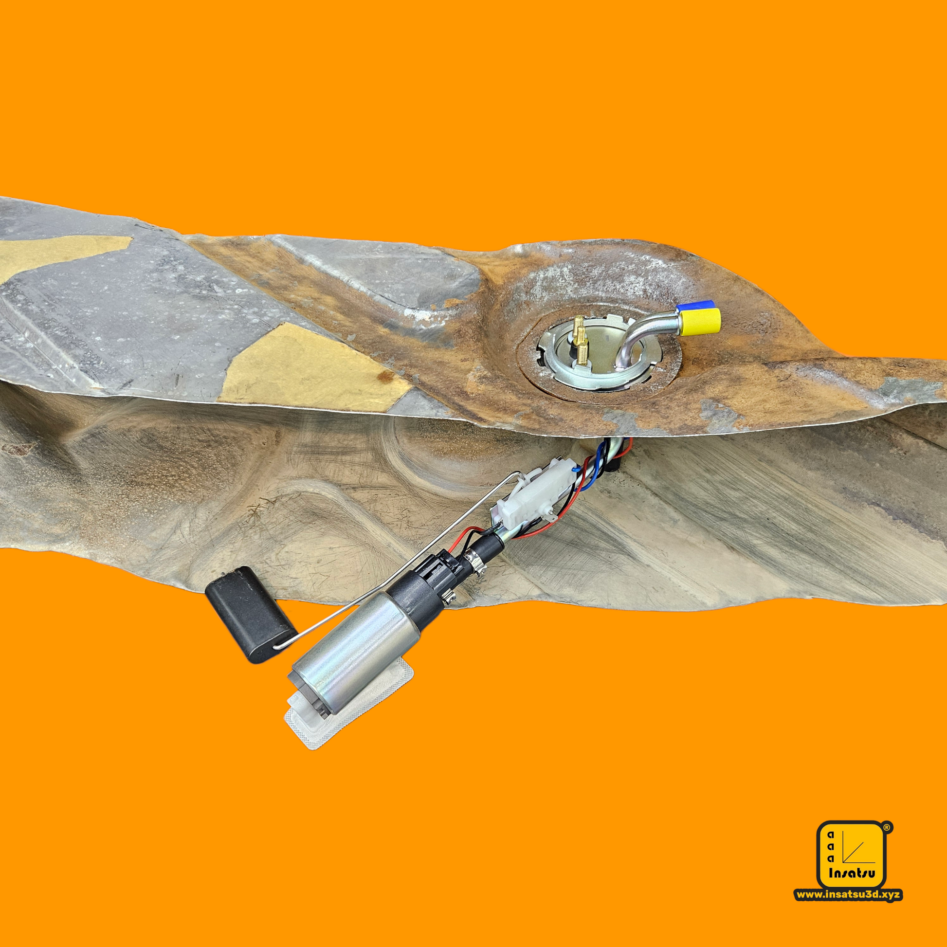 1961-1963 Continental Fuel Pump above view in tank cut out 