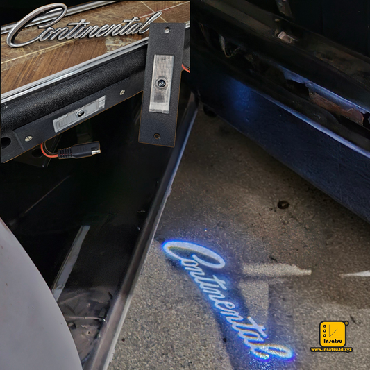illuminated Continental logo on floor 